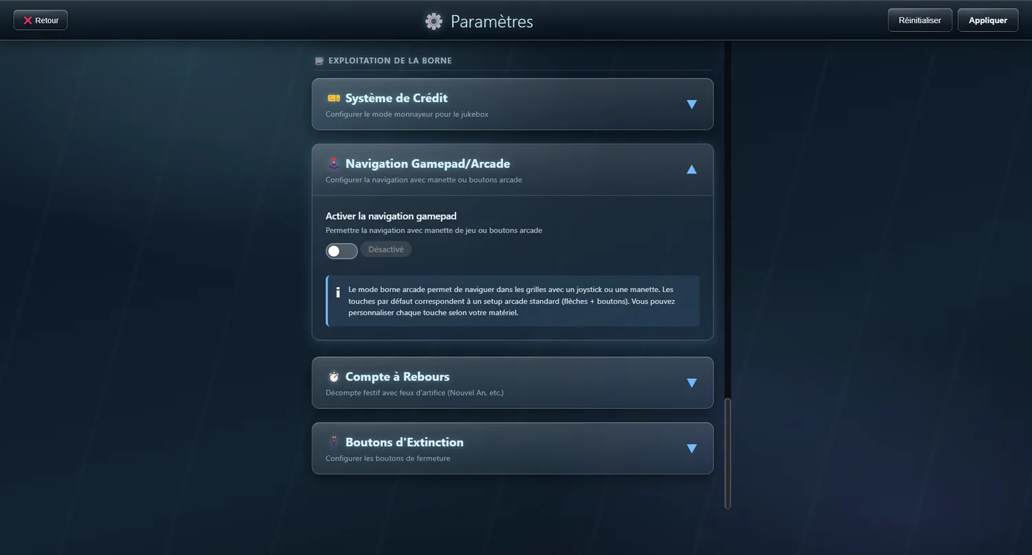 Mode Borne Arcade