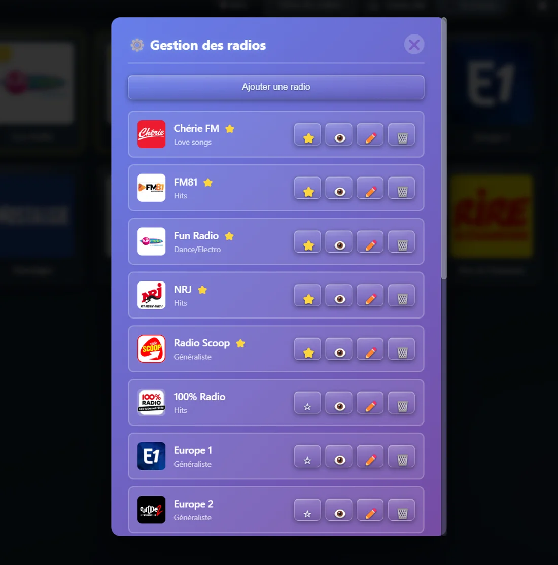 Web Radios Personnalisables
