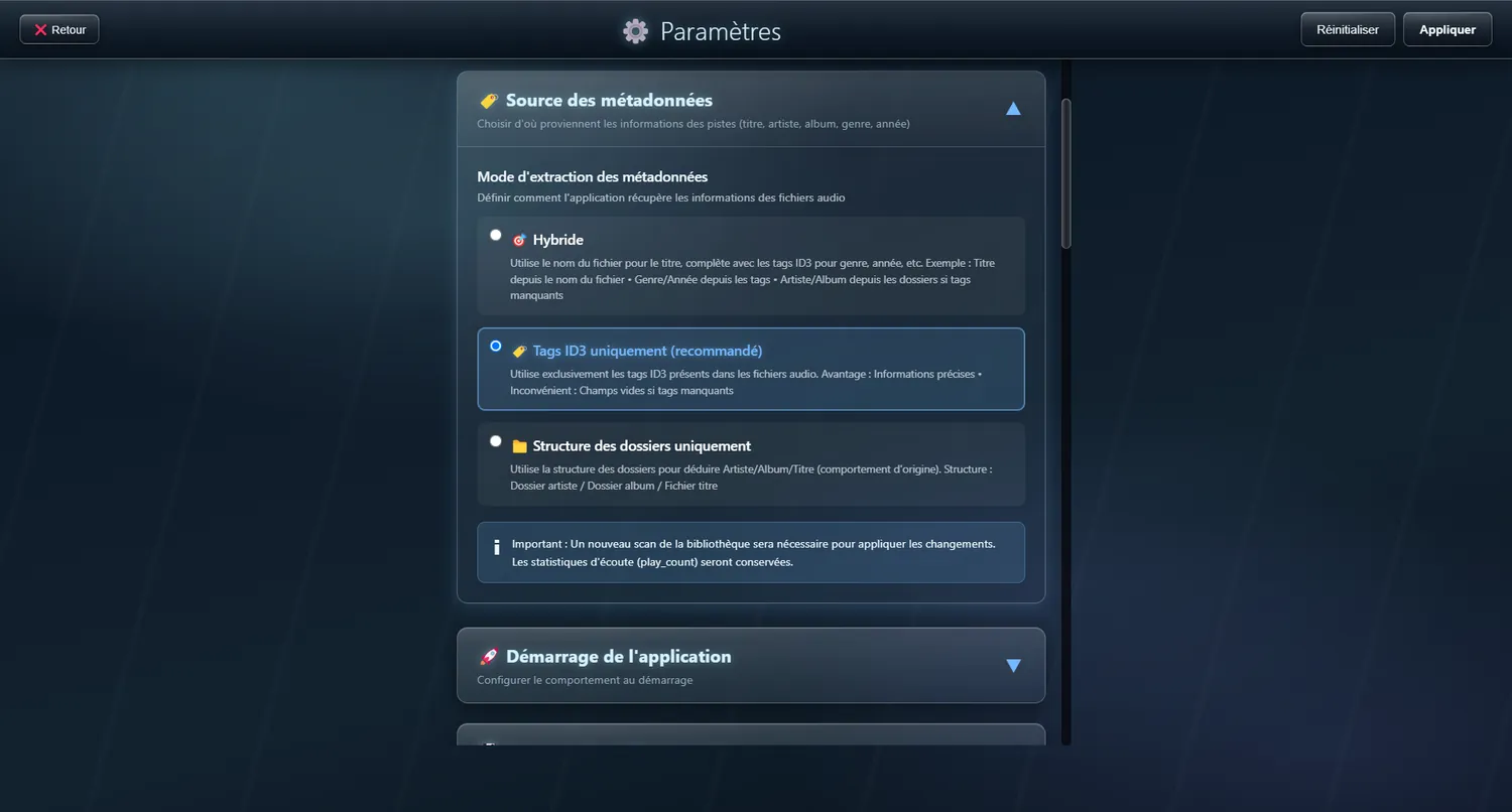 Modes de Métadonnées